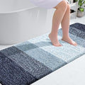 OLANLY Bathroom Runner Rugs Mat 70x24, Extra Soft Absorbent Microfiber Bath Rugs, Rubber Backing, Quick Dry, Washable Long Bath Mats for Bathroom, Tub and Shower, Home Decor Accessories, Airy Blue