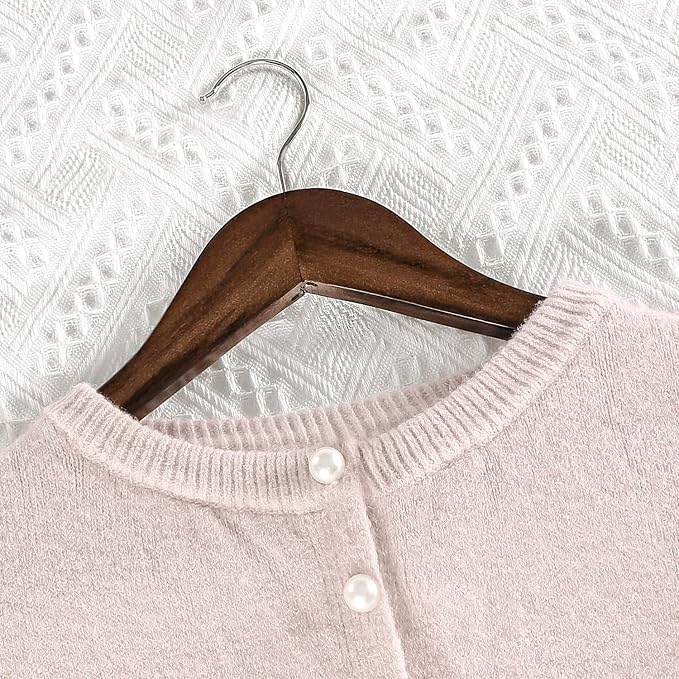TOPIA HANGER Wooden Coat Hangers 30 Pack, Vintage Wood Suit Hangers with Non Slip Pants Bar, 360° Swivel Hook and Shoulder Notches for Camisole, Jacket, Pants, Smooth Finish Clothes Hangers - CT34A30