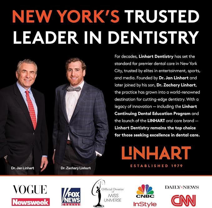 LINHART Toothpaste - Enamel Care, Gentle Formula for Sensitive & Normal Teeth, Supports Healthy Gums and Fresh Breath, Portable On-the-Go Oral Care 3.4 Ounce (Pack of 2) Mint Flavor