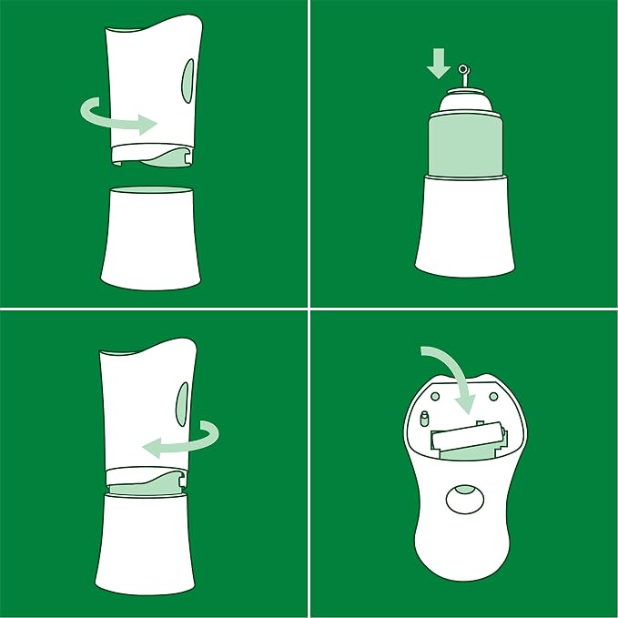 Air Wick Automatic Air Freshener Spray Refill, Pack of 6, Fresh Waters, Odor Neutralization, Essential Oils