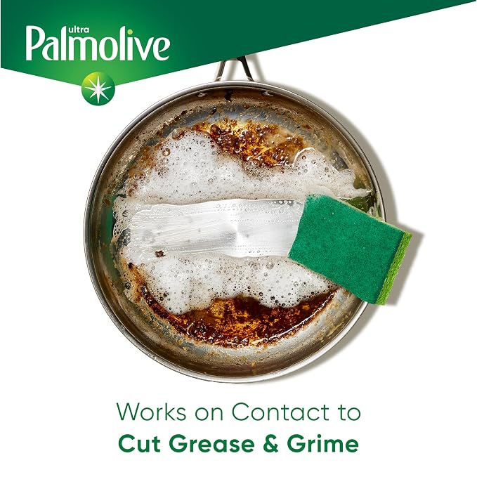 Palmolive Ultra Strength Liquid Dish Soap, Cuts Grease and Grime, No Soaking Needed, Powerful on Plastics, Dishwashing Liquid, 9.7 fl oz Bottle
