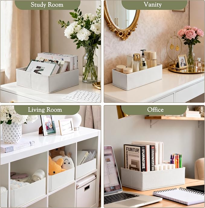 Criusia Drawer Organizers 18-Piece Set, Dresser Organizer for Baby Clothes, Foldable Closet Storage & Drawer Dividers for Underwear, Socks, Nursery, White