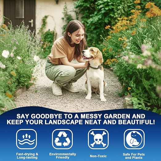 Mulch Glue for Landscaping - 32oz Strong Adhesive Rock Glue for Pea Gravel, Non-Toxic Weather-Resistant Mulch Anchor for Landscaping Rocks, Pebbles, Wood and Pine Straw