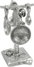 Crosby & Taylor Vineyard Pewter Measuring Spoon Set on Pewter Display Post
