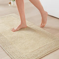 Madison Park Splendor Reversible 100% Cotton Bath Rug, 24 x 36, Natural | Tufted Bathroom Mat, 3000 GSM, Hotel Quality, Luxurious Plush, Medium Pile, Absorbent, Quick Dry, OEKO-TEX, Shower Room Décor
