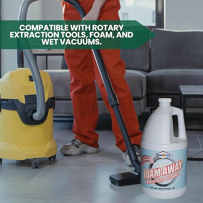 SUN GLO Foam Away - Premium Concentrated Defoamer for All Cleaning Equipment, 4x1 Gallon Case