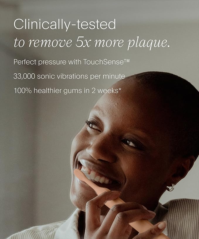 SURI 2.0 New Sonic Electric Toothbrush with Pressure Sensor | 1 Month+ Battery | Electric Toothbrush for Adults | Travel Toothbrushes | Tooth Brush | Pink