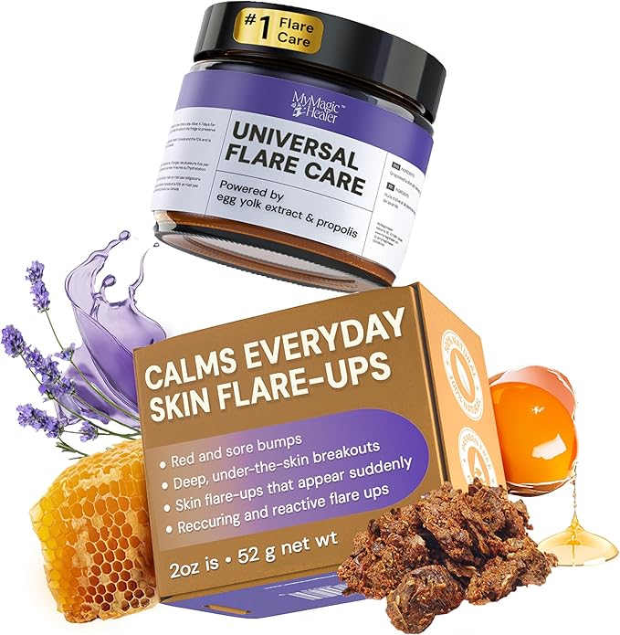 MyMagicHealer Universal Flare Care – Solution for Everyday Skin Flare-Ups | Drawing Salve for Boils & Cysts, Hidradenitis Suppurativa, Folliculitis | Irritated Skin and Chafing Relief 2 oz