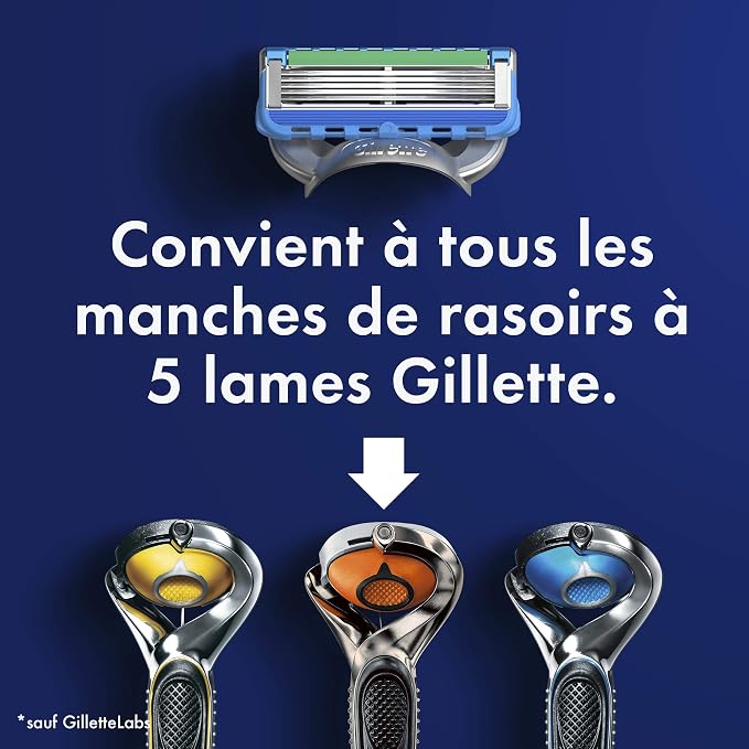 Gillette Fusion5 ProGlide Razor for Men, 12 Blade Refills with Precision Trimmer (Pack of 2)