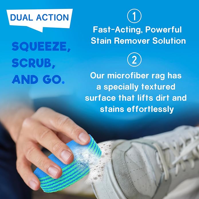 Shoe Cleaner Kit – Portable Sneaker Soles Scrubber Rag for Leather, Suede & More
