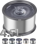 4.5L/1.2Gal Dog Water Bowl, No Spill Stainless Steel Slow Water Bowl for Medium Large Dogs, Large Capacity Splash Proof Slow Drinking Water Bowls with Anti-Slip Mat for Mess Drinkers, Gray | Large Capacity, Slow Drinking Feeder, Splash Proof, with Anti...