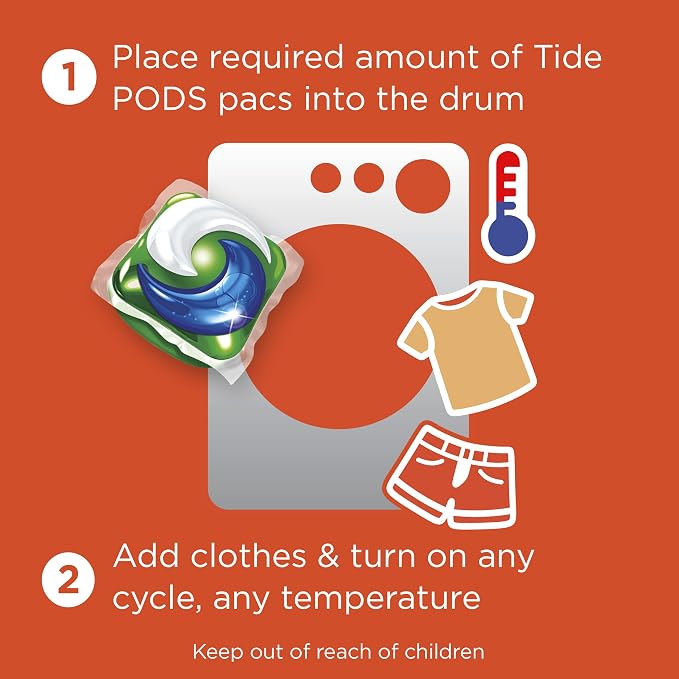 Tide PODS with Downy, Liquid Laundry Detergent Pacs, April Fresh, 12 count