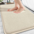 OLANLY Thick Memory Foam Bathroom Rugs 30x20, Soft Absorbent Bath Mat, Sand | Quick Dry Bath Mat Rugs, Non-Slip Mats, Machine Washable Carpet for Bathroom Floor, Tub and Shower, Home Decor Accessories