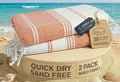 LANE LINEN Turkish Beach Towel 2 Pack, Super Absorbent - Bird of Paradise | Oversized Beach Towel 39"x71" - Beach Essentials for Women - Large Pool Towel, Absorbent & Quick Dry, Vacation Essential