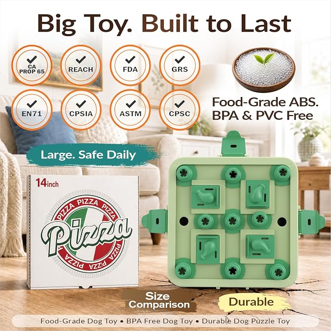 KADTC Dog Chess Puzzle Toy, Large Size, 3 Levels of Step-by-Step Challenge, Beginner to Advanced Slow Feeder & Mental Stimulation for Smart Dogs Enrichment Toys