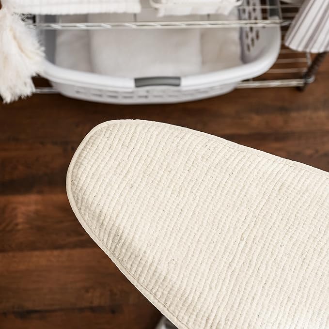RITZ Professional Heavyweight Ironing Board Pad, Padded Cover Fits Standard Sized 54" Ironing Boards, Natural Cotton (Ironing Board Not Included)