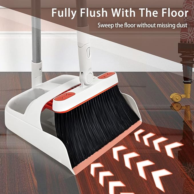 JEHONN Broom and Dustpan for Home, Kitchen