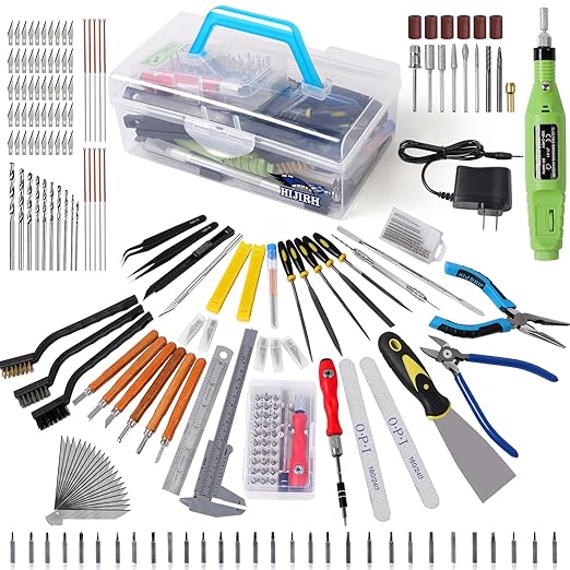 165Pcs 3D Printing Accessory Tools with Tool Box for 3D Printer Modeler Basic Tools Diverse 3D Print Nozzle Cleaning Kit Mini Rotary Tool for Remove/Trim and Finish 3D Print