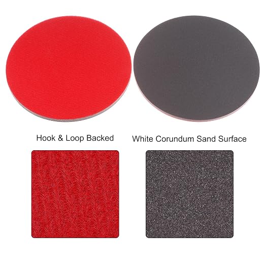 uxcell 12pcs 2000 Grit Sanding Sponge 6 Inch Hook and Loop Sponge Sanding Disc Wet/Dry for Car Wood Drywall Metal
