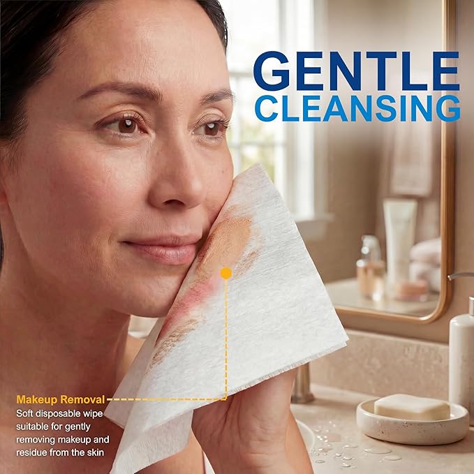 MED PRIDE Disposable Dry Wipes for Adults, Hospital Grade Washcloths, Soft and Absorbent, Ideal for Incontinence Care, 800 Count, 11in X 12in