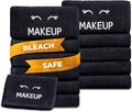 White Classic Bleach Safe Black Makeup Washcloths for Face Cleansing, 12 Pack - Super Soft Luxury Cotton Black Makeup Towels, Highly Absorbent and Quick Dry, All Makeup Remover Cloth | 13 x 13
