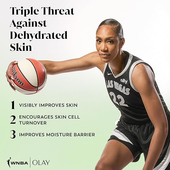 Olay Body Wash for Women, WNBA, Intensely Hydrating, Hyaluronic Acid Serum, Hydration On/Off Court, Improves Moisture Barrier, Vitamin B3 Complex, All Skin Types, Courtside Citrus Scent, 20 fl oz