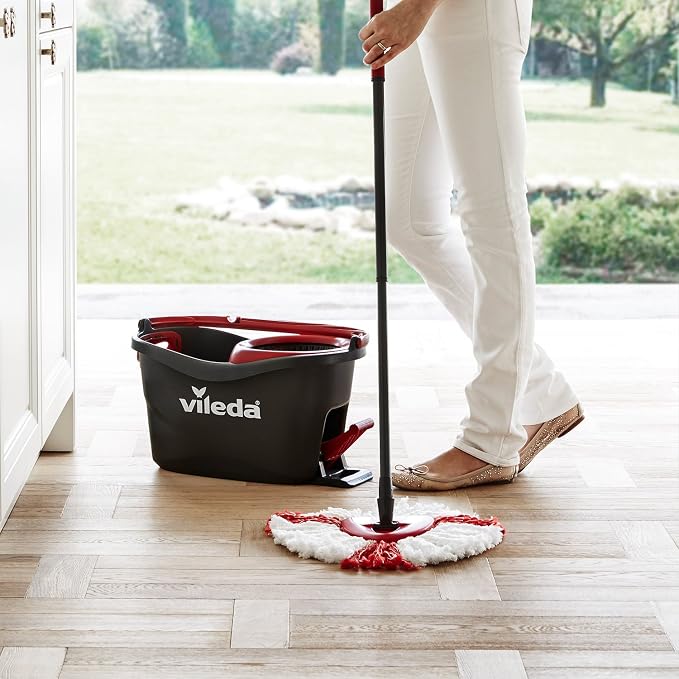 Vileda Turbo Microfibre Mop and Bucket Set with Extra 2-in-1 Refill