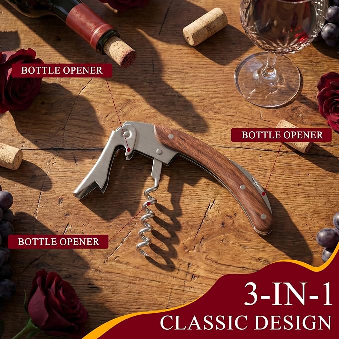 Hushee 12 Set Wine Opener Bulk Wine Key with Leather Pouch Professional Waiter Corkscrew Bottle Opener with Foil Cutter Stainless Steel Commercial Openers Set for Server Bar Restaurant Bartenders