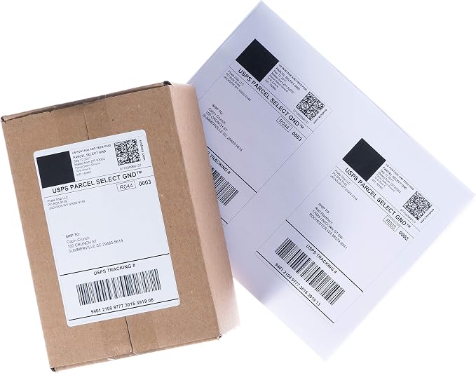 9527 Product 8.5" x 5.5" Half Sheet Self Adhesive Shipping Labels for Laser & Inkjet Printers, Easy to Peel Label, 100 Sheet 8.5 x 11 Address Labels, 2 Labels per Sheet (200 Labels)