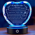 Gifts for Aunt, Auntie Gift Ideas, Heart-Shaped Crystal Keepsake with Light Base, Birthday, Thanksgiving Day, Christmas Gift for Aunt from Nephew, Best Aunt Ever Gifts