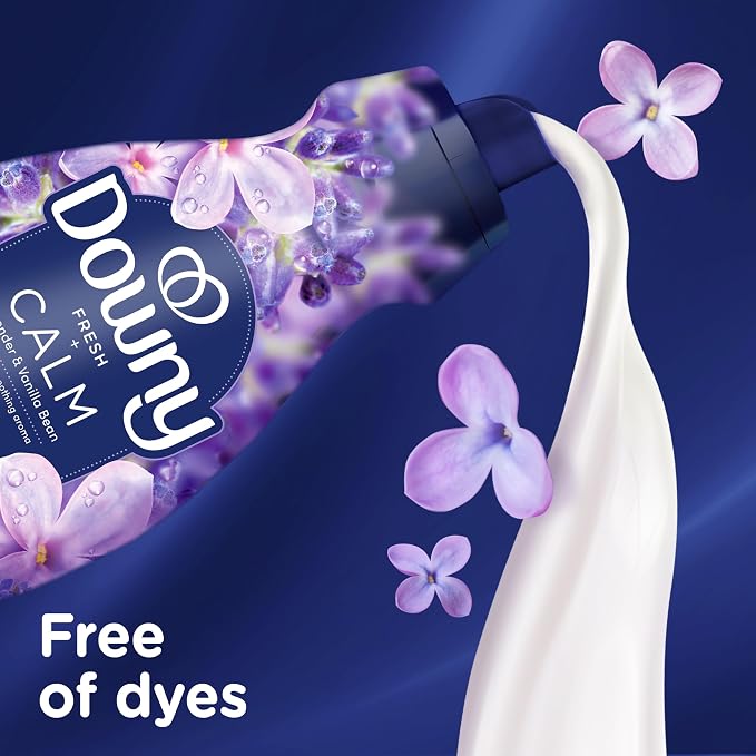 Downy Infusions CALM Liquid Fabric Softener, Soothing Lavender And Vanilla Bean, 56 Fl Oz, Fabric Conditioner For Softness And Scent, Pack of 2