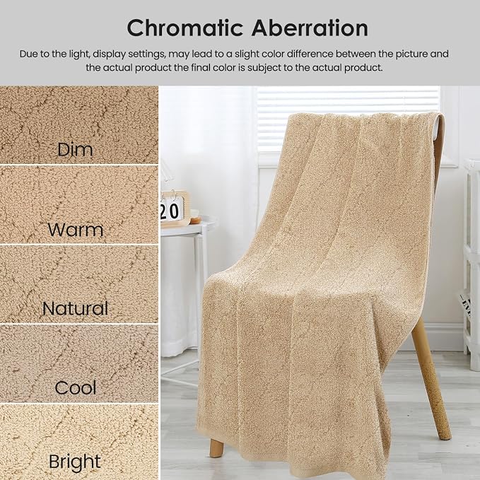 JML Microfiber Bath Towels, Coral Fleece - Camel, 30 in x 60 in | Hanging Loop, Super Soft, Absorbent, Lint Free, Fade Resistant, Lightweight, Quick Dry, Use for SPA , Sauna, Salon Hair Wrap