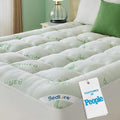 BEDLORE Queen Mattress Topper Viscose Derived from Bamboo, Thick Pillow Top Mattress Pad with Stretchable Pockets for 6-18 inches Mattress, Soft Mattress Topper for Back Pain Relief