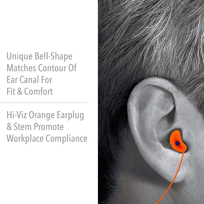 Howard Leight by Honeywell Quiet Corded Reusable Earplugs, 5-Pair Vending Pack (QD-5-30), Bright Orange
