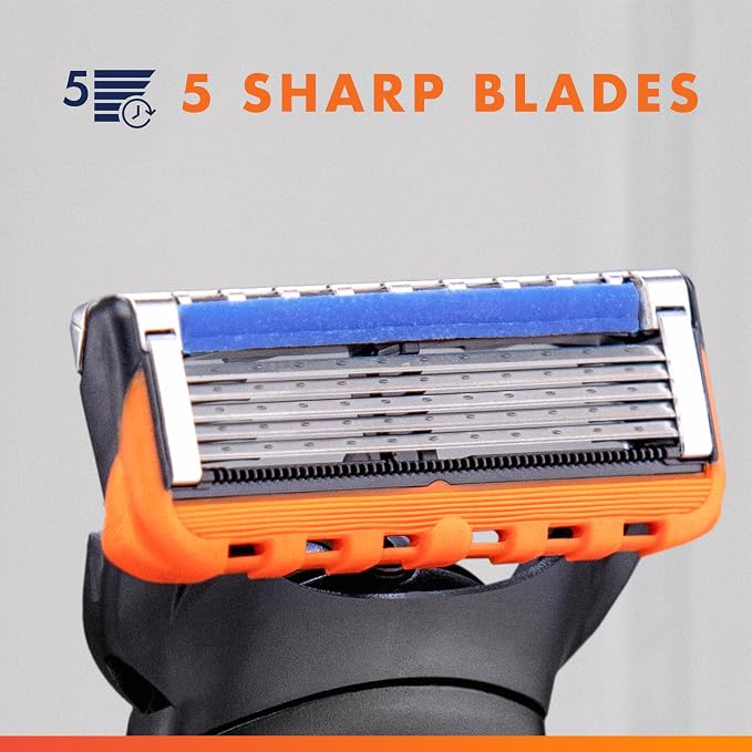 Gillette Fusion5 Power 5-Blade Razor Blade Refills for Men with Precision Trimmer, 10 Count