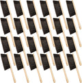 Tioncy 24 Pieces Wooden Dust Brush Bulk Hand Broom Bench Soft Bristle Cleaning Outdoor Furniture Brushes with Long Wood Handle for Cleaning Car Bed Sofa Fireplace Couch Clothes