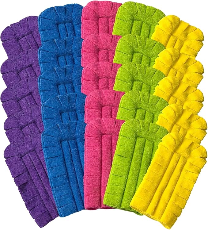 360° Electrostatic Duster Refills, Reusable Washable Microfiber Dusting Covers for Daily Home Cleaning, Soft Replacement Sleeves for Multi-Surface Use (20PCS)