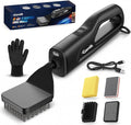 Electric Grill Brush with LED Light, Grill Cleaner for Outdoor Grill（Black） | Reciprocating Cleaning Action, Hot Grill Cleaning, Brushless Motor, 3-5H Runtime, LED Light, Ergonomic Handle, 4 Heads Kit