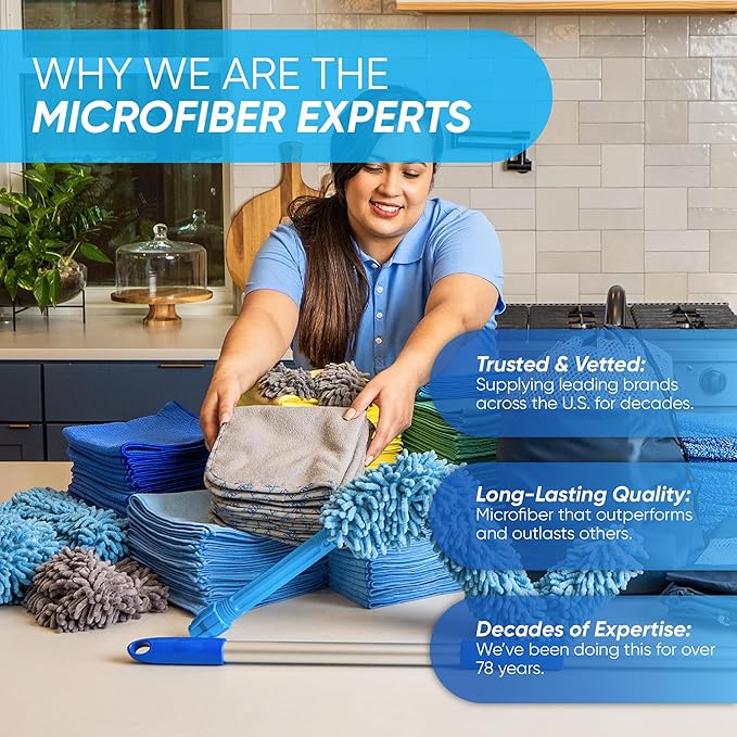 Microfiber Wholesale Bulk 16" x 16" All Purpose Towels Case Quantity (200 Count) | Large | No Fraying | High Density Microfiber | Zero Chemical Cleaner | Long-Lasting (Red)