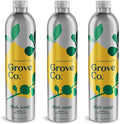 Grove Co. Dish Soap, 3 x 16 fl oz Refills, Lemon & Eucalyptus | Plastic-Free; Refill format; Natural Fragrance; Removes Stuck on Food; 98% plant-based ingredients