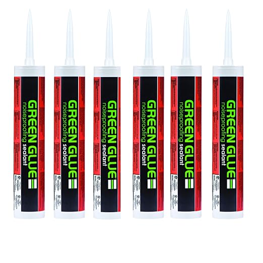 Green Glue Noiseproofing Sealant Caulk - Pack of 6 Tubes (28 oz Each) - with Cleanup Wipes