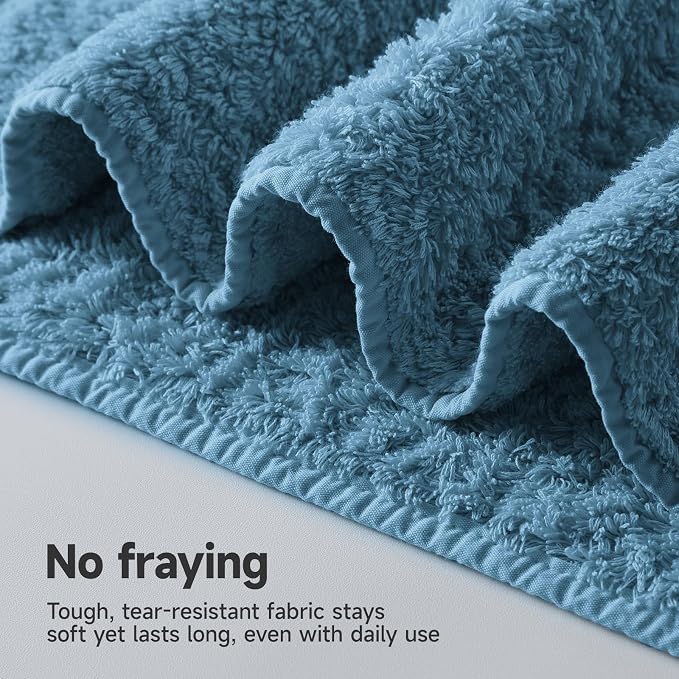 REDKISS Ultra-Plush Bath Towel Set - 900GSM Premium Thick Cotton for Bathroom & Spa, Super Absorbent Quick-Dry Bath Sheets with No Pilling (4-Piece Set for Adults, Luxury Hotel & Home Use)-Ink Blue