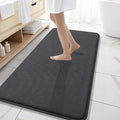 OLANLY Memory Foam Bathroom Runner Rug 47x20, Absorbent Long Mat, Dark Grey | Soft Quick Dry Bath Mat Rugs, Non-Slip, Machine Washable Mat for Bathroom Floor, Tub and Shower, Home Decor Accessories