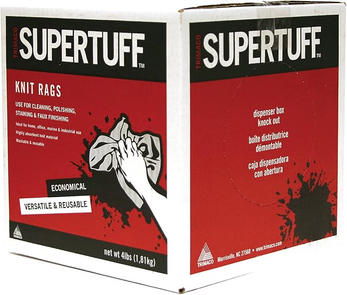 Super Tuff 10852 Multi-Purpose T-Shirt Knit Painters Rag, White
