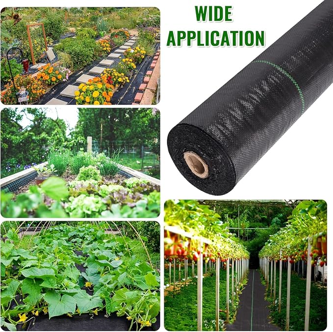 4ft x 100ft Weed Barrier Landscape Fabric Heavy Duty Premium Weed Control Fabric Durable & Eco-Friendly Weed Block Gardening Mat Landscaping Fabric