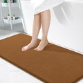 OLANLY Memory Foam Bathroom Runner Rugs 47x24, Absorbent Long Mat, Ochre | Soft Quick Dry Bath Mat Rugs, Non-Slip, Machine Washable Mat for Bathroom Floor, Tub and Shower, Home Decor Accessories