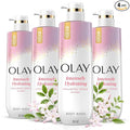 Olay Body Wash for Women, Intensely Hydrating, Hyaluronic Acid Serum Complex, Renews Moisture, Free of Parabens & Phthalates, Vitamin B3 Lameller Technology, For All Skin Types, 20 fl oz (Pack of 4)