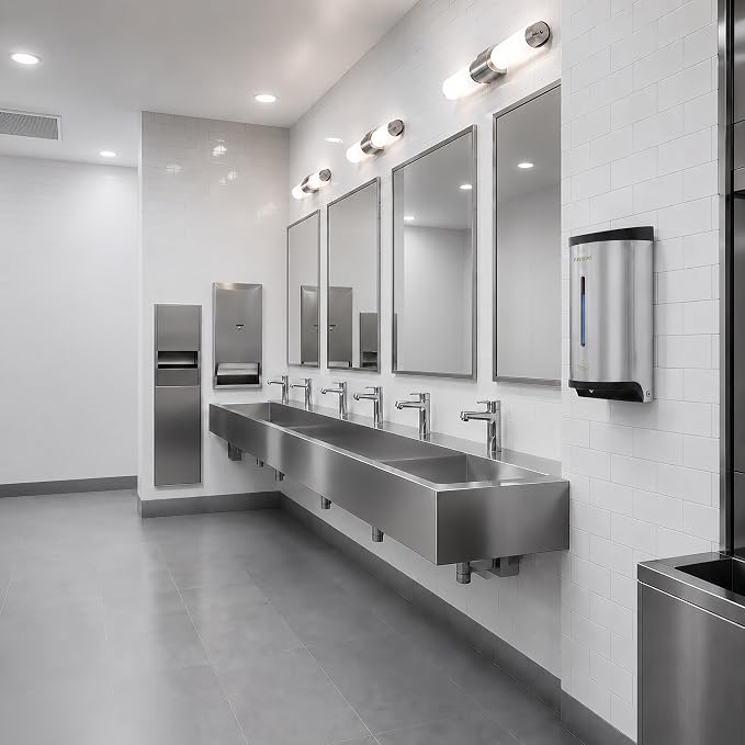 Automatic Soap Dispenser, 27 fl oz Stainless Steel Wall Mounted