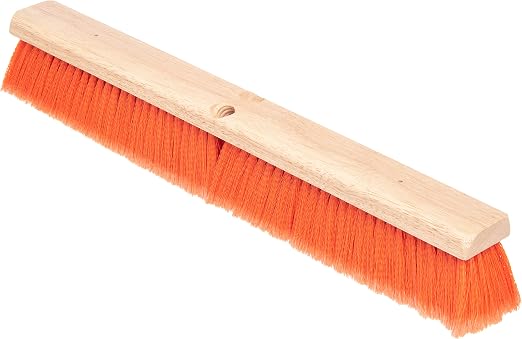 SPARTA 4501424 Flo-Pac Flagged Fine Floor Sweep, Polypropylene Bristles, 24" Block Size, 3" Bristle Trim, Orange (Case of 12)