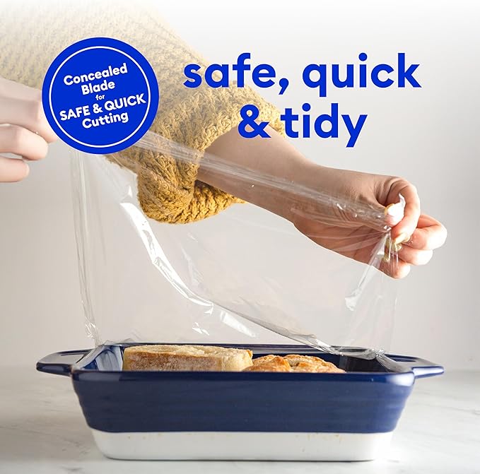 Stretch-Tite Wrap'n Snap 7500 Dispenser, Easy Refill and Cutter for Plastic Wrap